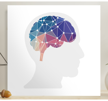 Quadro con frase connessioni di rete cerebrale - TenStickers