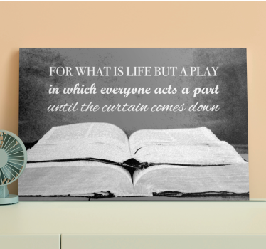 Quadro con frase copione della vita - TenStickers