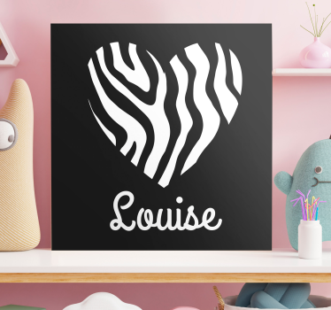 Quadro con frase cuore con nome - TenStickers