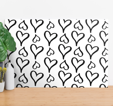 Quadro con frase design a motivo cuori - TenStickers