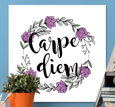 Quadro con frase design floreale - TenStickers