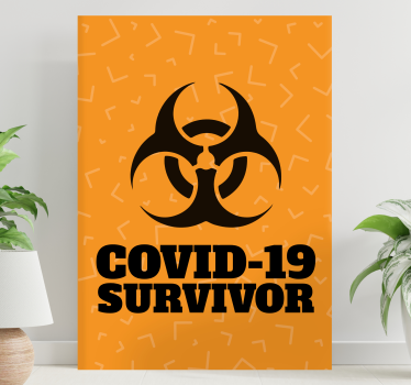 Quadro con frase dichiarazione di sopravvivenza - TenStickers