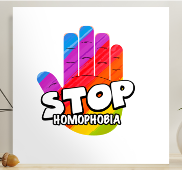 Quadro con frase ferma l'omofobia - TenStickers