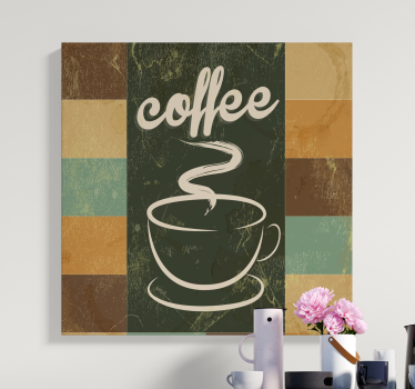 Quadro con frase ispirazione per l'ora del caffè - TenStickers