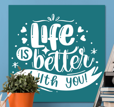 Quadro con frase la vita è migliore - TenStickers