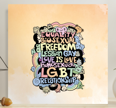 Quadro con frase l'amore È amore - TenStickers