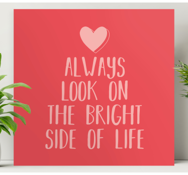 Quadro con frase messaggio di ottimismo - TenStickers
