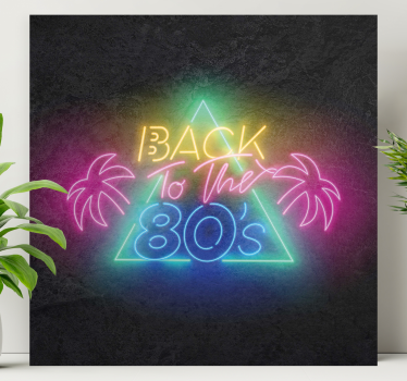 Quadro con frase neon retro frase - TenStickers