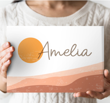 Quadro con frase nome personalizzato elegante - TenStickers