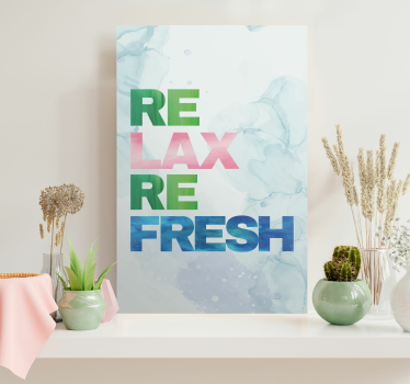 Quadro con frase rilassati rinfrescati ispirati - TenStickers