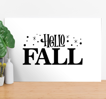 Quadro con frase saluti d'autunno - TenStickers