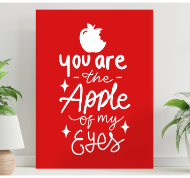 Quadro con frase sei la mia mela - TenStickers