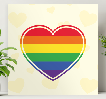 Quadro con frase simbolo di cuore unità - TenStickers