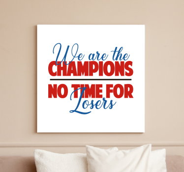 Quadro con frase spirito di squadra dei campioni - TenStickers