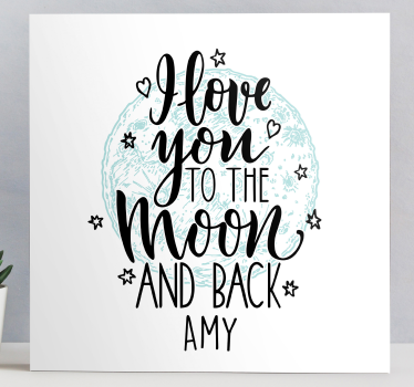 Quadro con frase ti amo luna - TenStickers