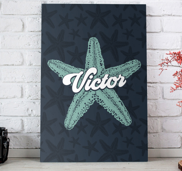 Quadro con nome Bluetones stelle marine - TenStickers