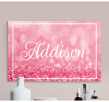 Quadro con nome Fluido sfumato rosa brillante - TenStickers