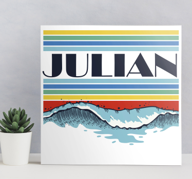 Quadro personalizzabile con onde - TenStickers