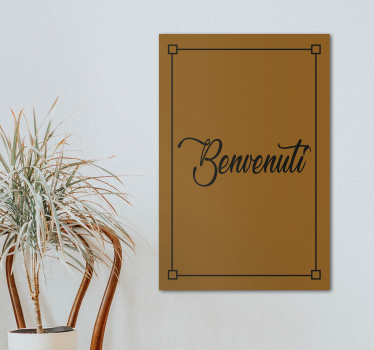 Quadro stampa testo benvenuti - TenStickers