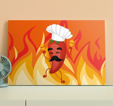 Quadro con testo chef piccante danzerino - TenStickers