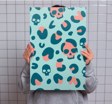 Quadro con testo design a motivi di teschi - TenStickers