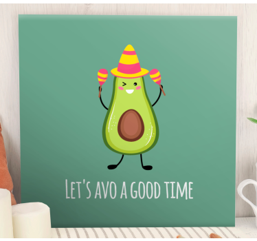 Quadro con testo divertiti con l'avocado - TenStickers