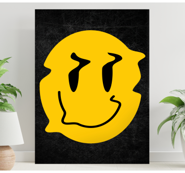 Quadro con testo faccia gioiosa e sorridente - TenStickers