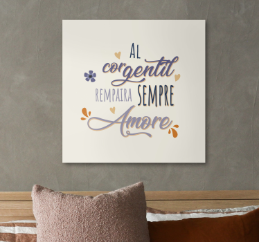 Quadro stampa testo Guido Guinizelli frase quadro - TenStickers