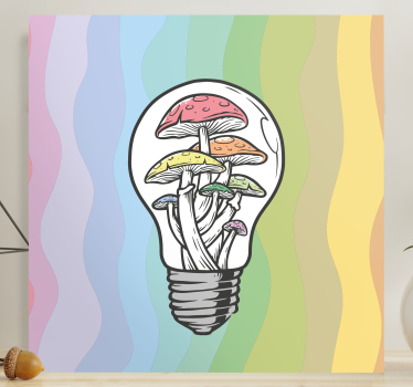Quadro con testo lampadina a fungo - TenStickers