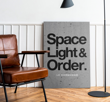 Quadro stampa testo Le Corbusier frasi quadro - TenStickers