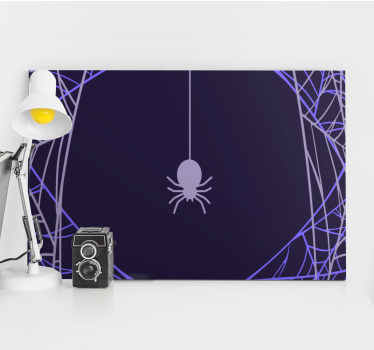 Quadro con testo rete di ragno focalizzata - TenStickers