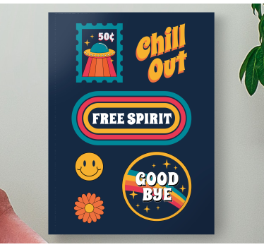 Quadro con testo spirito libero e rilassato - TenStickers