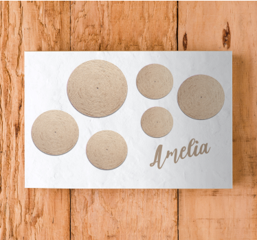 Quadro design ornamentale cerchi testurizzati naturali - TenStickers