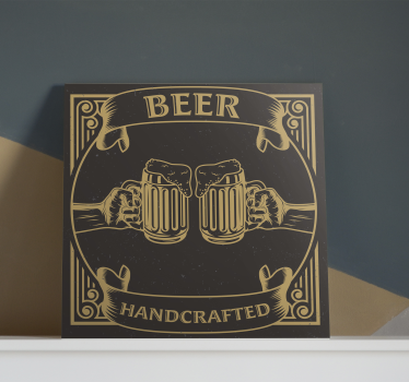 Quadro con birre e scritta - TenStickers