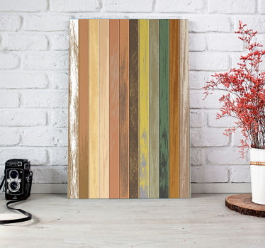 Quadro con linee colorate effetto legno - TenStickers