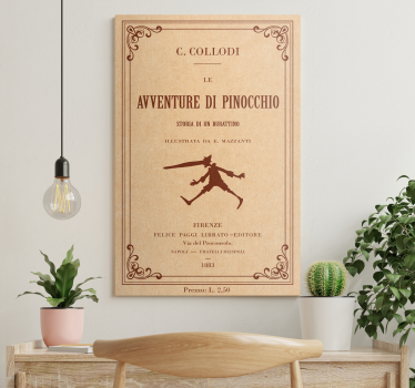 Quadro vintage Pinocchio copertina originale - TenStickers