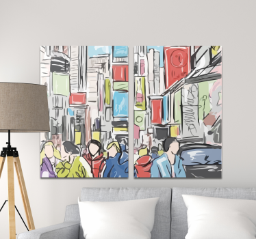 Quadro di persona Persone moderne di New York - TenStickers