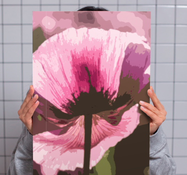 Dipinto fiori fiore astratto - TenStickers