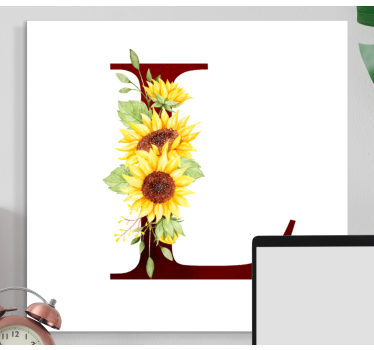 Dipinto fiori lettera girasole l - TenStickers