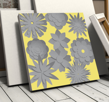 Dipinto fiori sagoma floreale - TenStickers