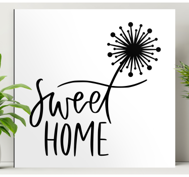 Quadro con frase dolce casa tarassaco - TenStickers