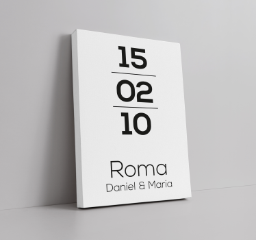 Quadro personalizzabile data roma - TenStickers