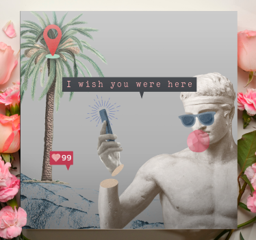 Quadro con frase vorresti essere qui - TenStickers