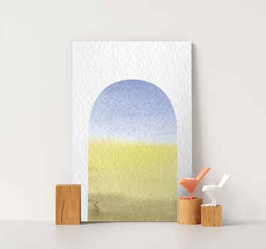 Quadro geometrico arco ad acquerello - TenStickers