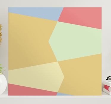 Dipinto geometrico blocchi di colore sagomati - TenStickers
