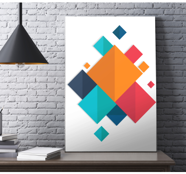 Dipinto geometrico forme vibranti - TenStickers