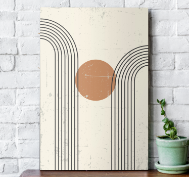 Quadro geometrico mezzo arco astratto - TenStickers