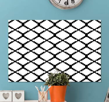 Dipinto geometrico modello bianco e nero - TenStickers
