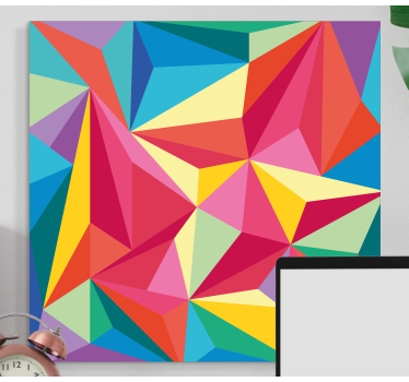 Dipinto geometrico motivo a triangolo colorato - TenStickers