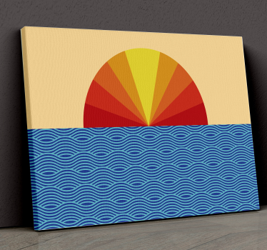 Quadro vintage riflesso del tramonto - TenStickers